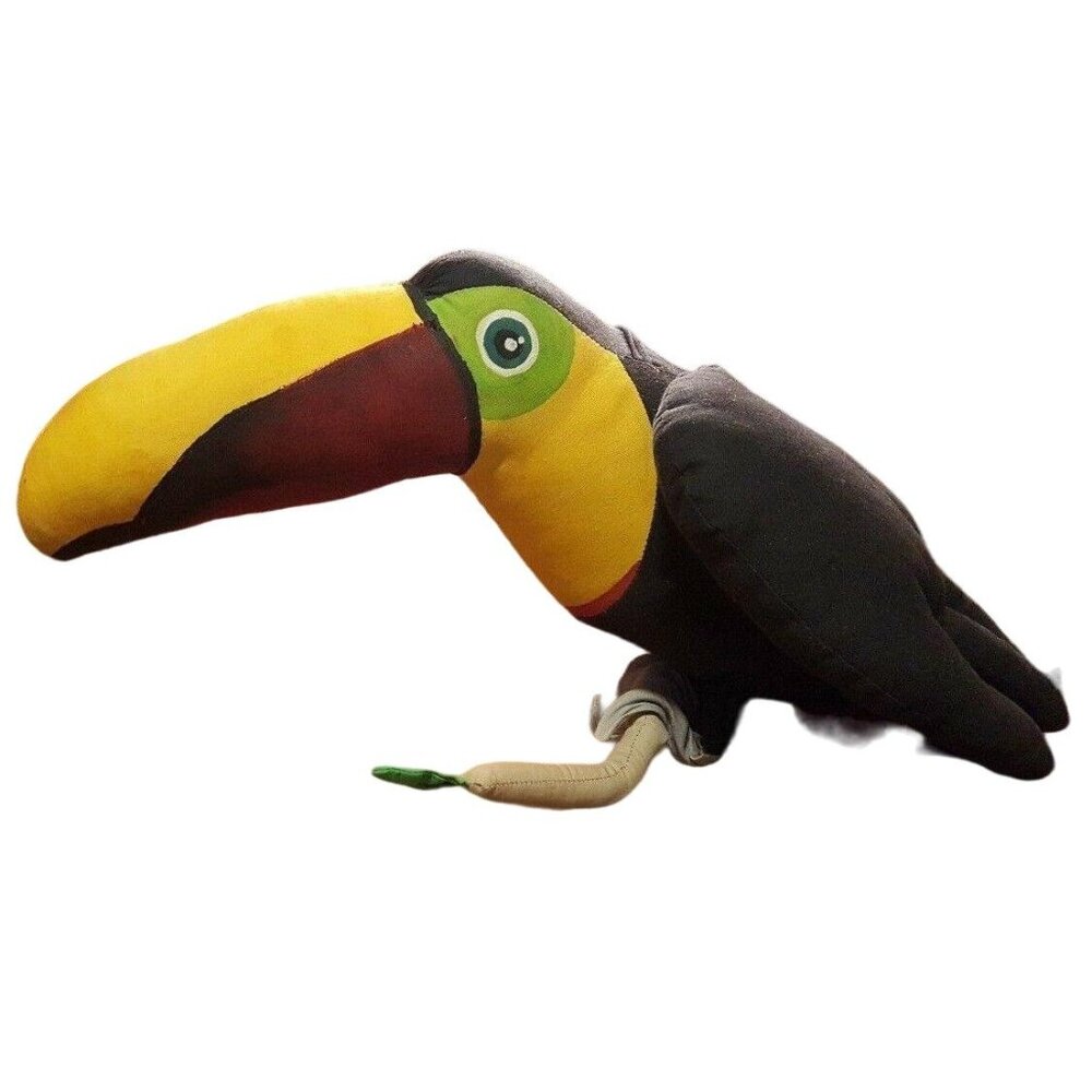Vintage Birds of Paradise Giselle Toucan Plush Stuffed Animal Tiki Handcrafted